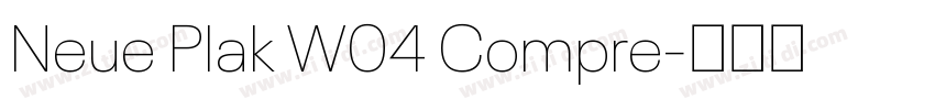 Neue Plak W04 Compre字体转换